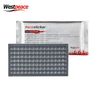 100*50*3 mm Alat pemadam kebakaran Nano Particle Fire Sticker untuk Ferosticker Self-Induction
