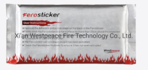 10x5 cm Fire Sticker Perangkat pemadam kebakaran mandiri dengan umur 6 tahun